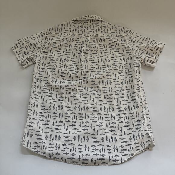 Eddie Bauer‎ Shirt Men’s All Over Fish Print Short Sleeve Small Hiking Outdoor - Picture 5 of 8